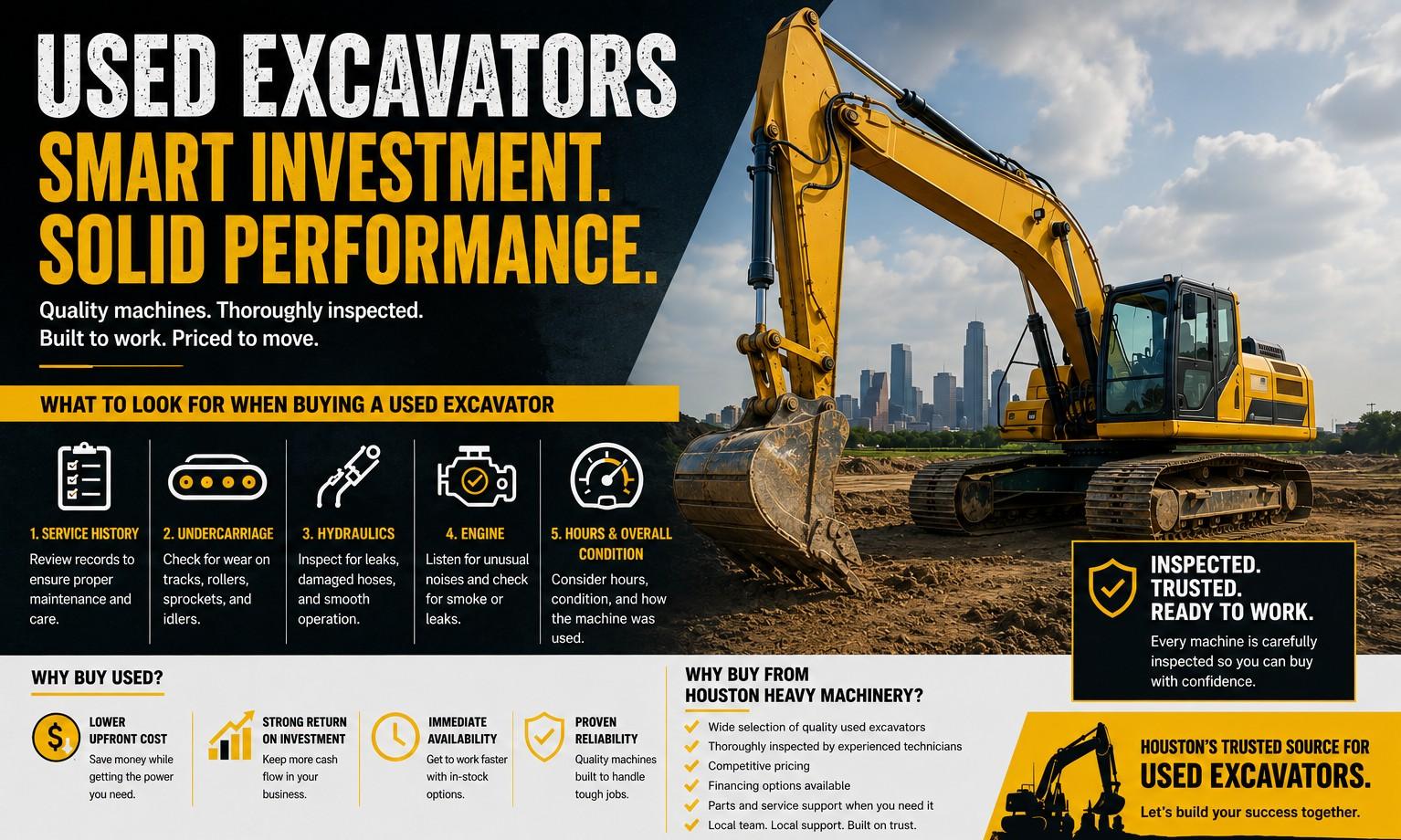 used excavators in houston tx for sale