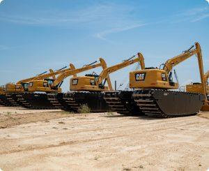 Houston Heavy Machinery, Texas excavator Tomball Woodlands sale caterpillar amphibious excavator